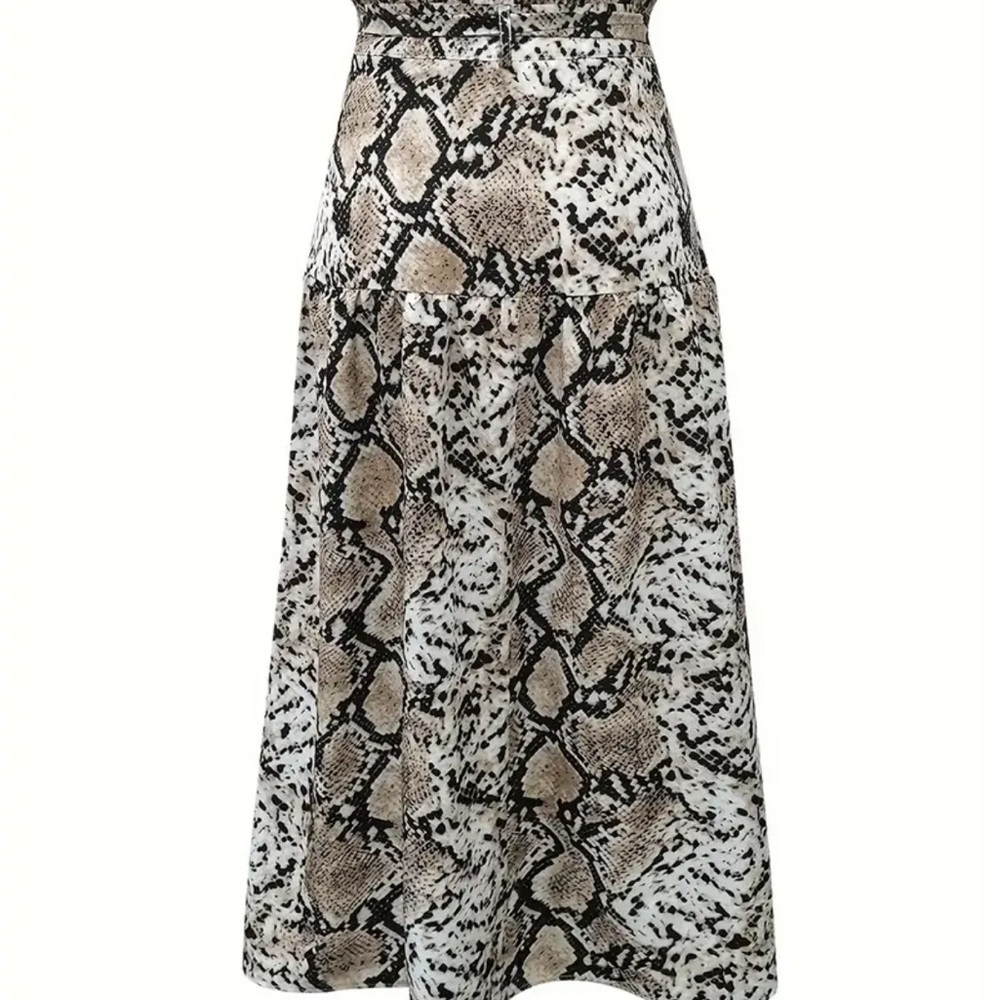 Snake Print Midi Skirt - Picture 1 of 3